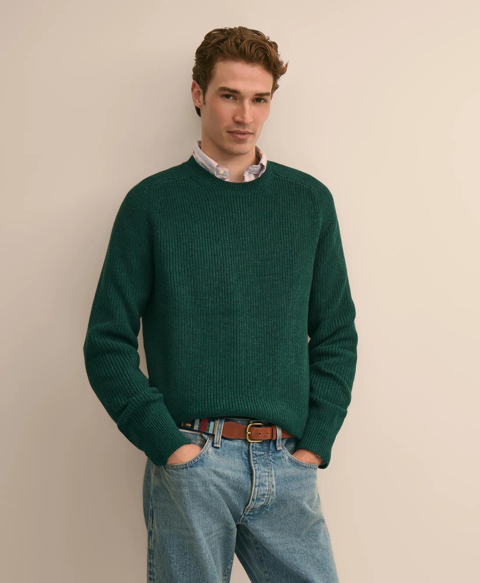 Supima&reg; Cotton English Rib Sweater, image 1