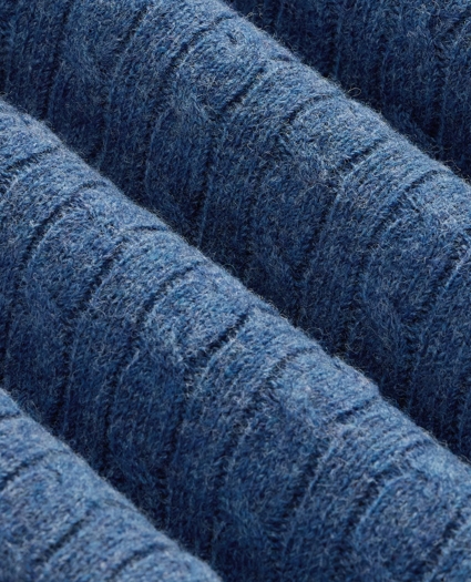 Shetland Wool Cable Knit Sweater, image 3