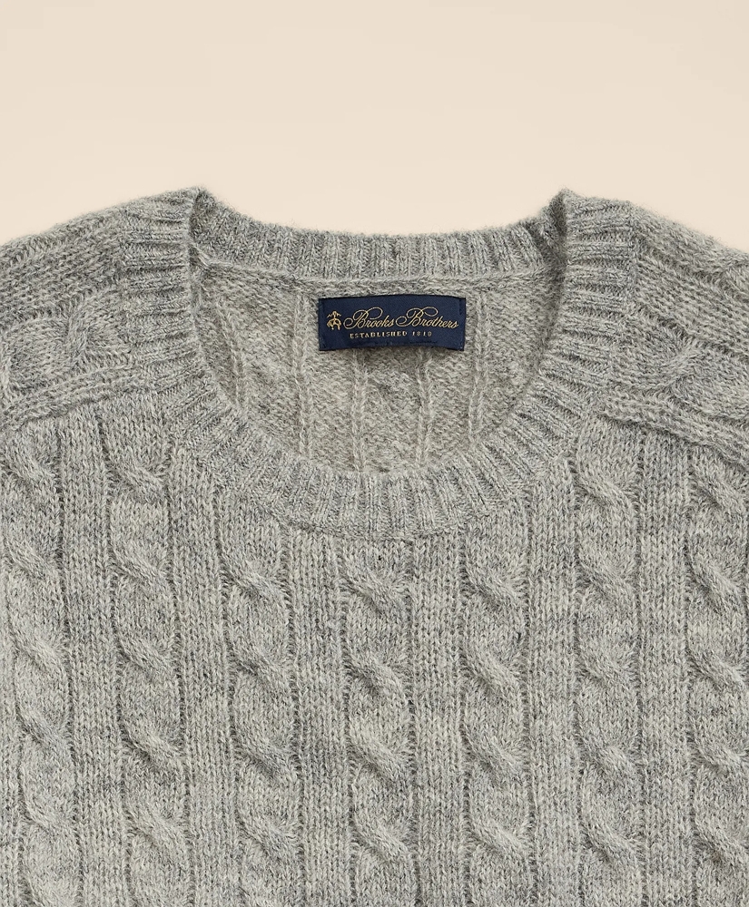 Shetland Wool Cable Knit Sweater, image 5