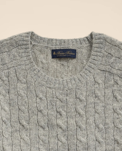 Shetland Wool Cable Knit Sweater, image 5