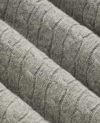 Shetland Wool Cable Knit Sweater, image 6