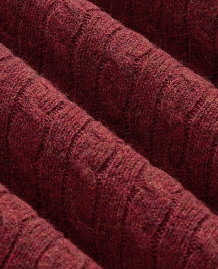 Shetland Wool Cable Knit Sweater, image 6