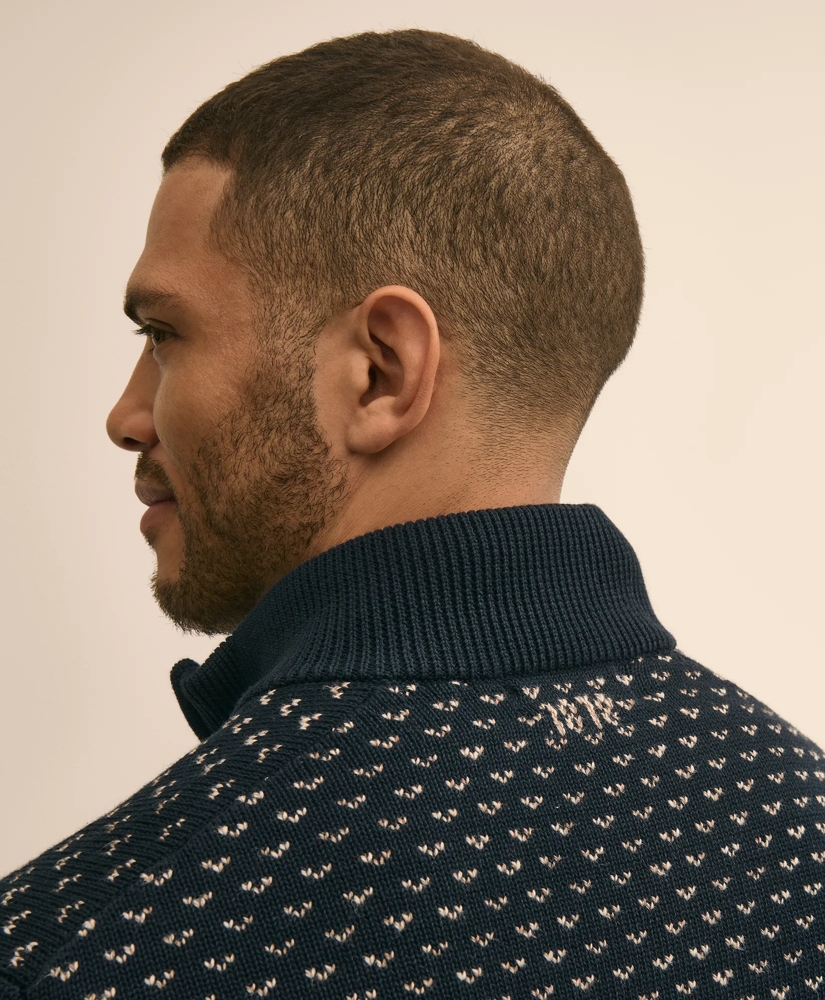 Supima&reg; Cotton Birdseye Quarter-Zip Sweater, image 3