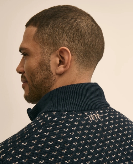 Supima&reg; Cotton Birdseye Quarter-Zip Sweater, image 3