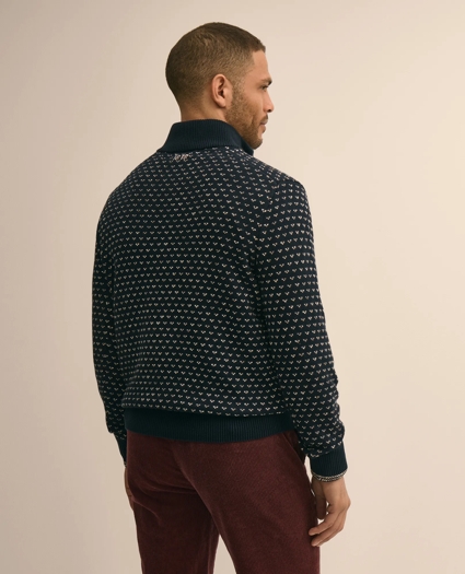 Supima&reg; Cotton Birdseye Quarter-Zip Sweater, image 4