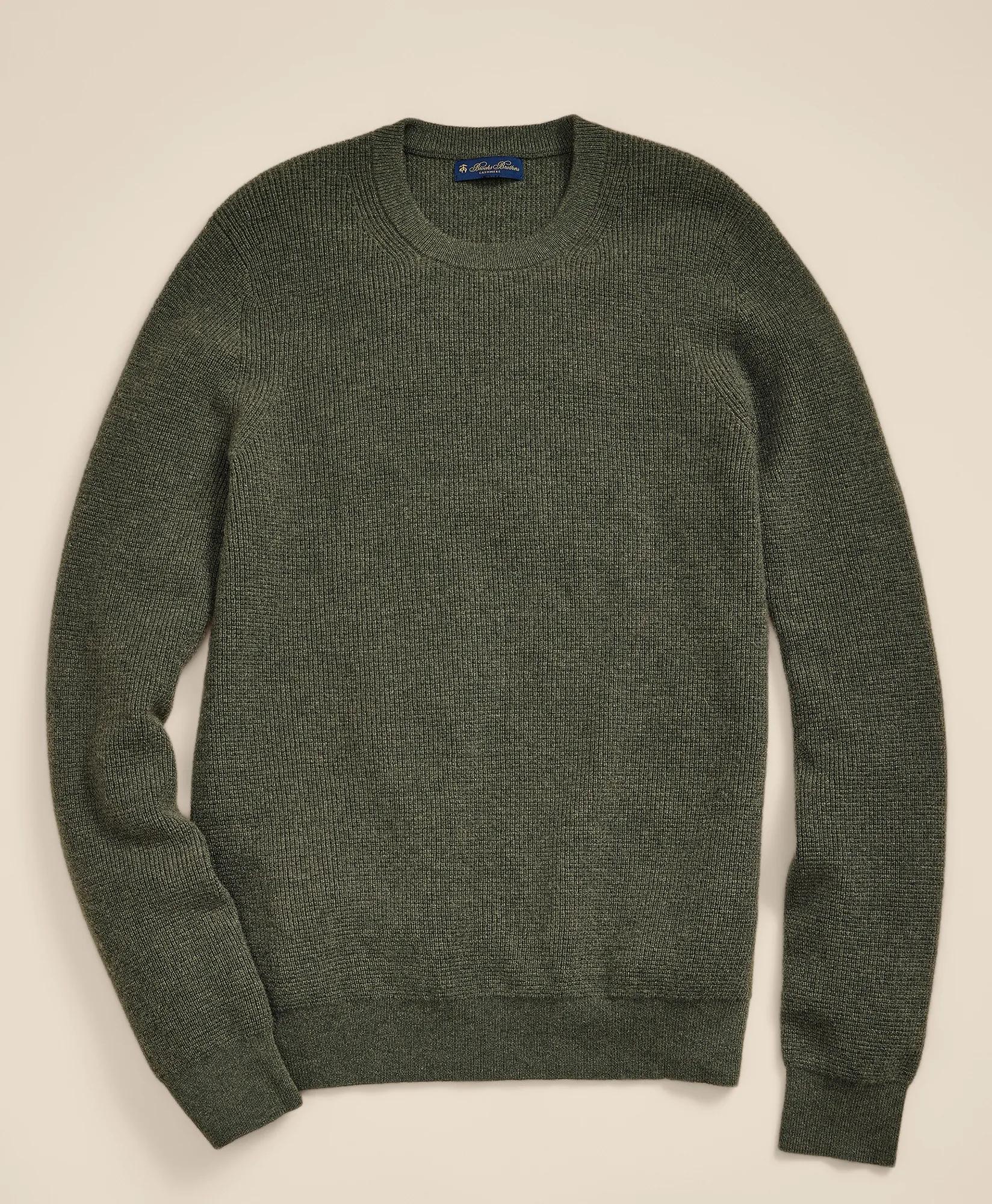 Cashmere Waffle-Knit Sweater, image 1