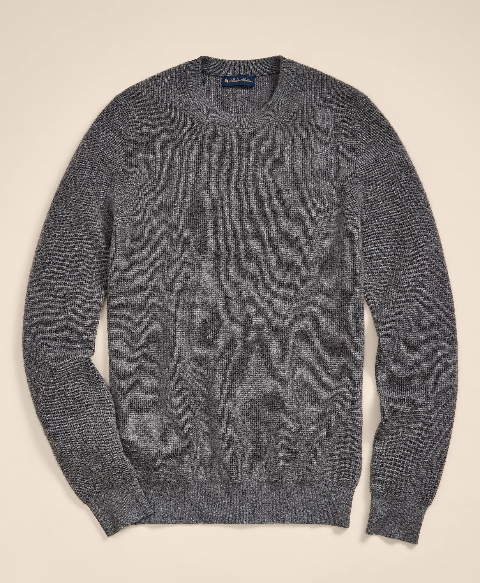 Cashmere Waffle-Knit Sweater, image 1