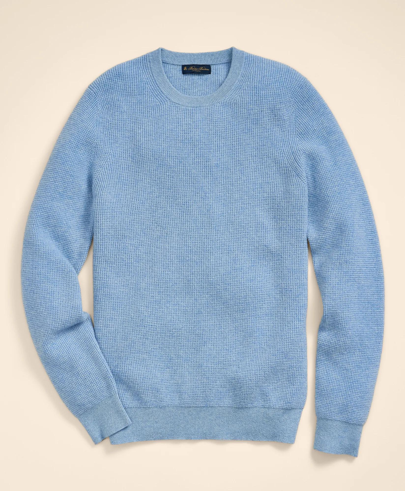 Cashmere Waffle-Knit Sweater, image 1