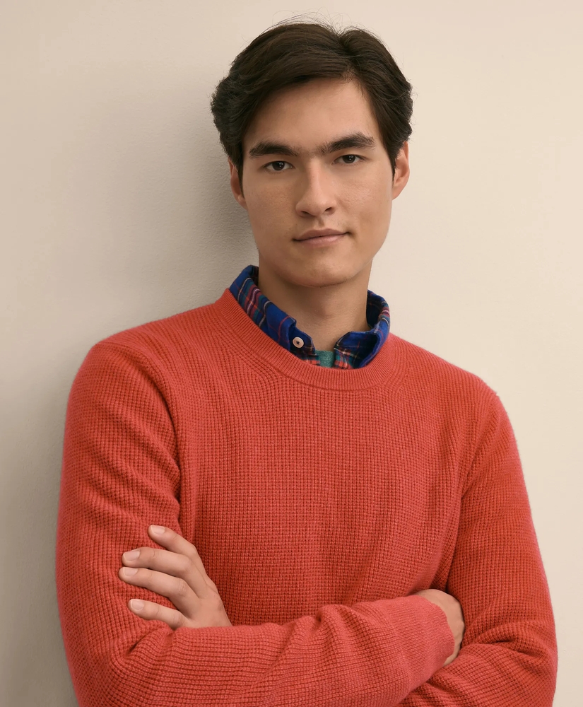 Cashmere Waffle-Knit Sweater, image 3