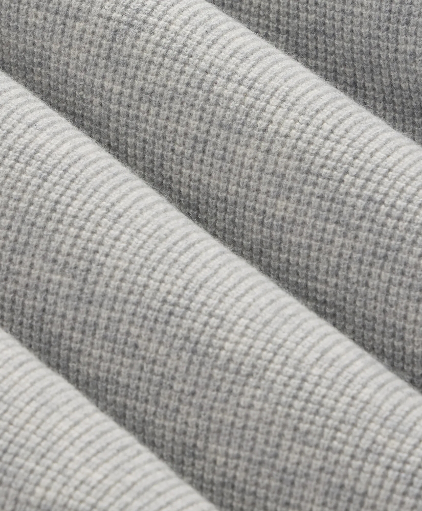 Cashmere Waffle-Knit Quarter-Zip Sweater, image 3