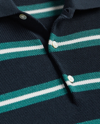 Supima&reg; Cotton Stripe Polo Sweater, image 5