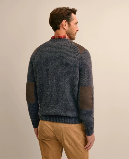 Lambswool English-Rib Military Sweater, image 4