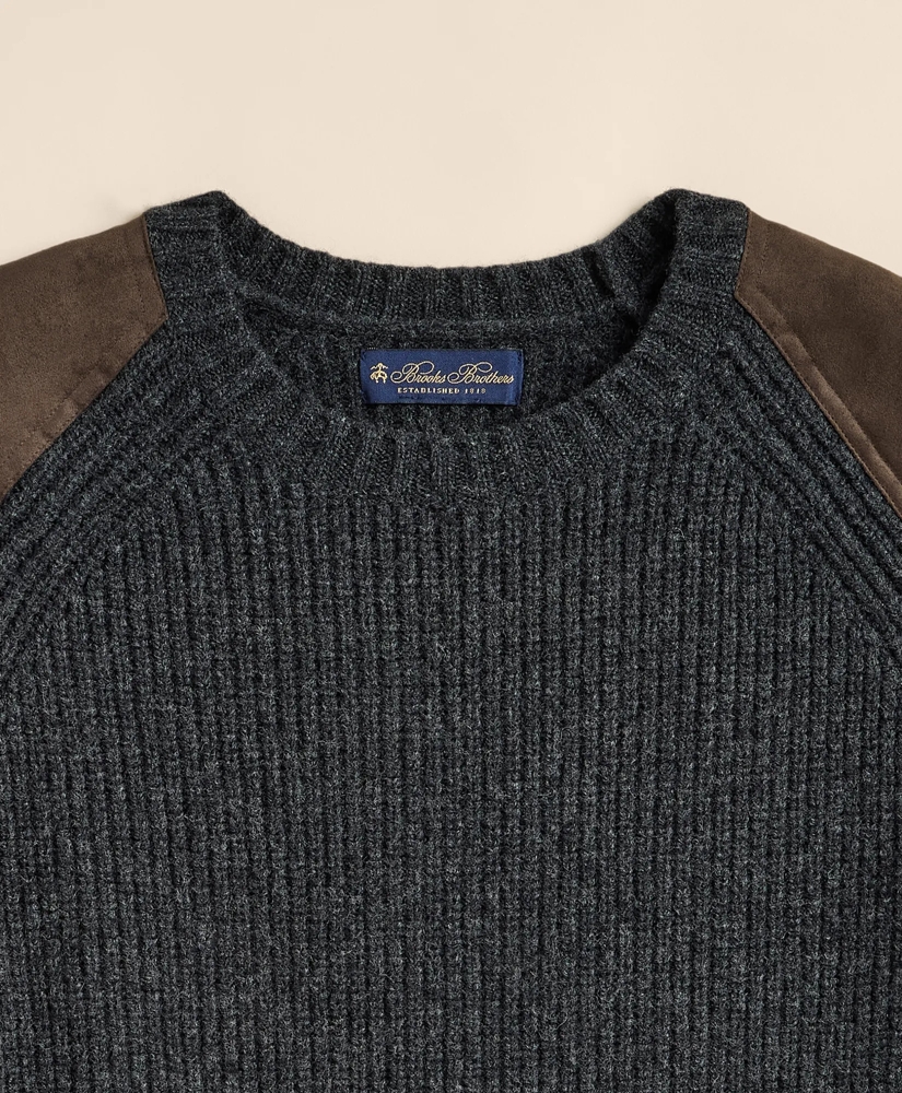 Lambswool English-Rib Military Sweater, image 6