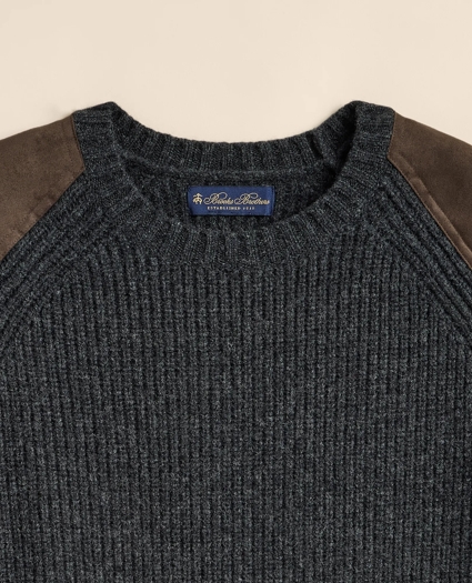 Lambswool English-Rib Military Sweater, image 6