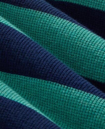 Cashmere Waffle-Stitch Rugby Sweater, image 3