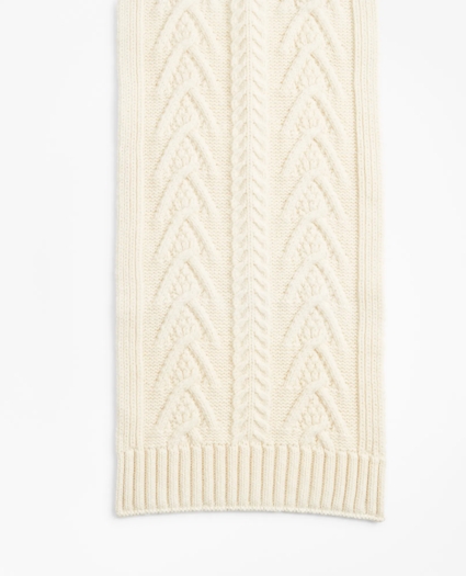 Merino Wool Fisherman Cable Scarf, image 2