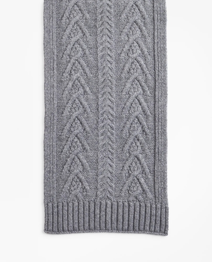 Merino Wool Fisherman Cable Scarf, image 2