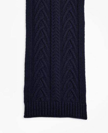Merino Wool Fisherman Cable Scarf, image 2