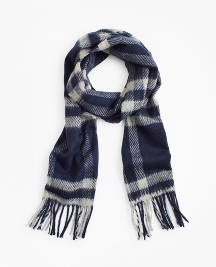 Navy Tartan Scarf, image 1