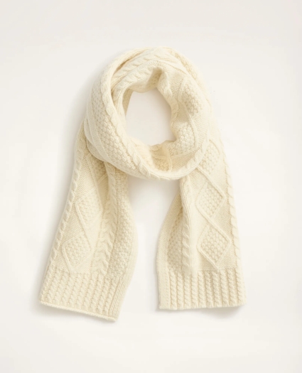 Aran Cable Knit Scarf, image 1