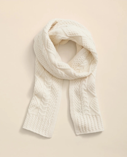 Aran Cable Knit Scarf, image 1
