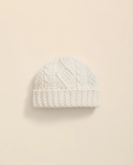 Merino Wool Aran Knit Hat, image 1