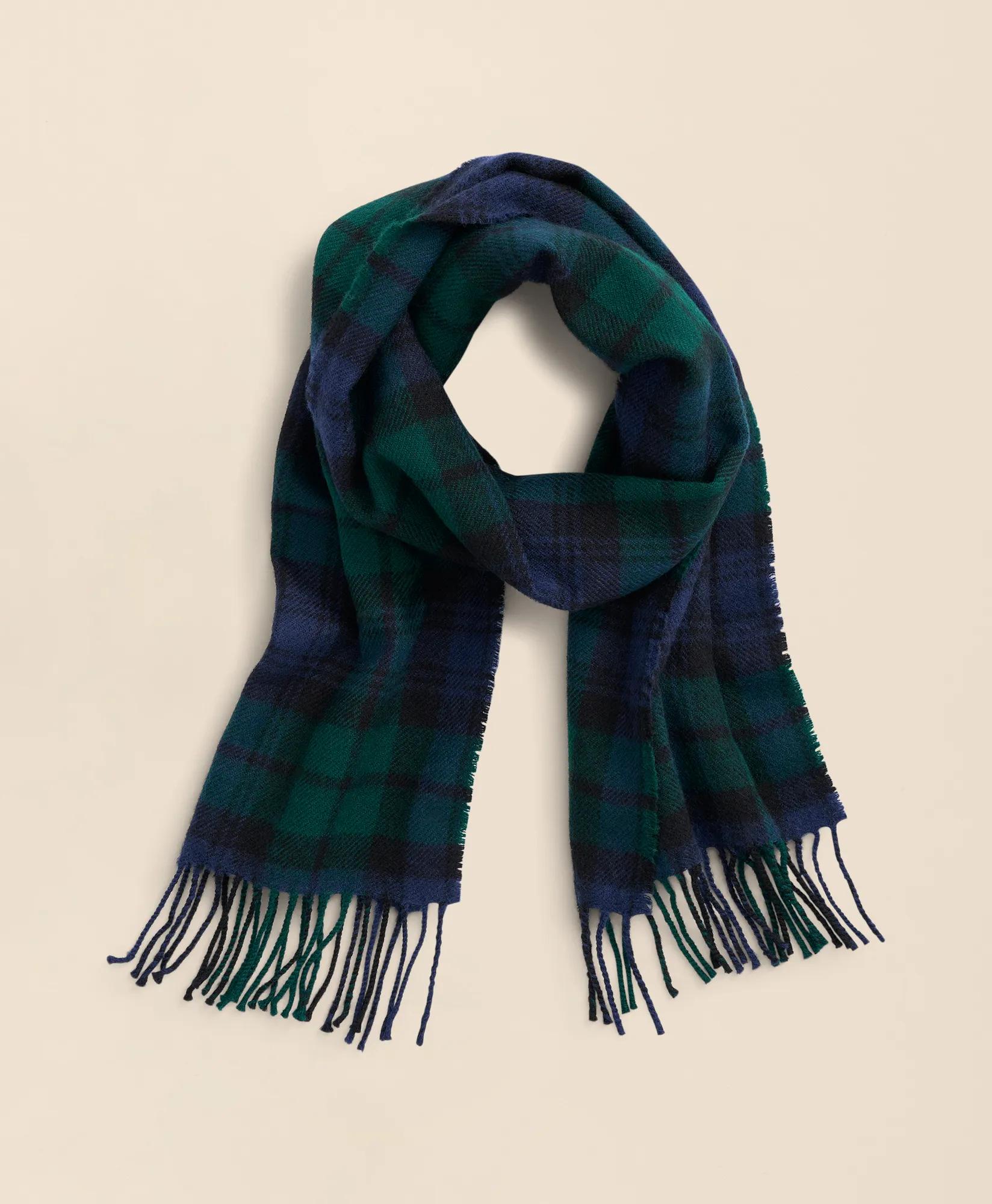 Lambswool Black Watch Tartan Scarf, image 1