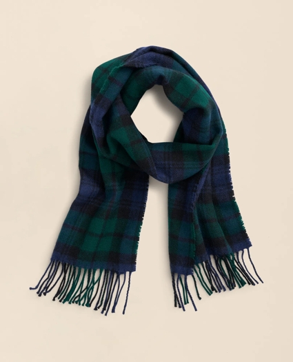 Lambswool Black Watch Tartan Scarf, image 1