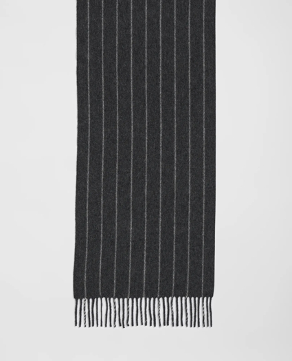 Cashmere Striped Fringe Scarf, image 2