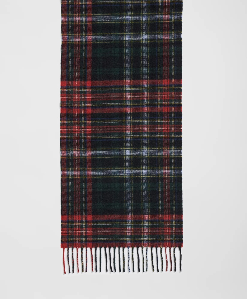 Cashmere Plaid Fringe Scarf