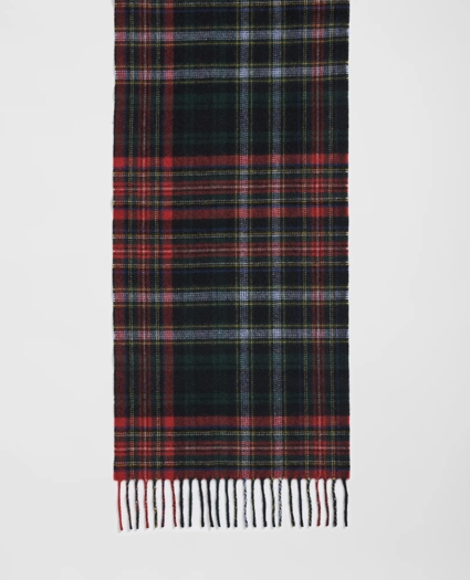 Cashmere Plaid Fringe Scarf, image 2