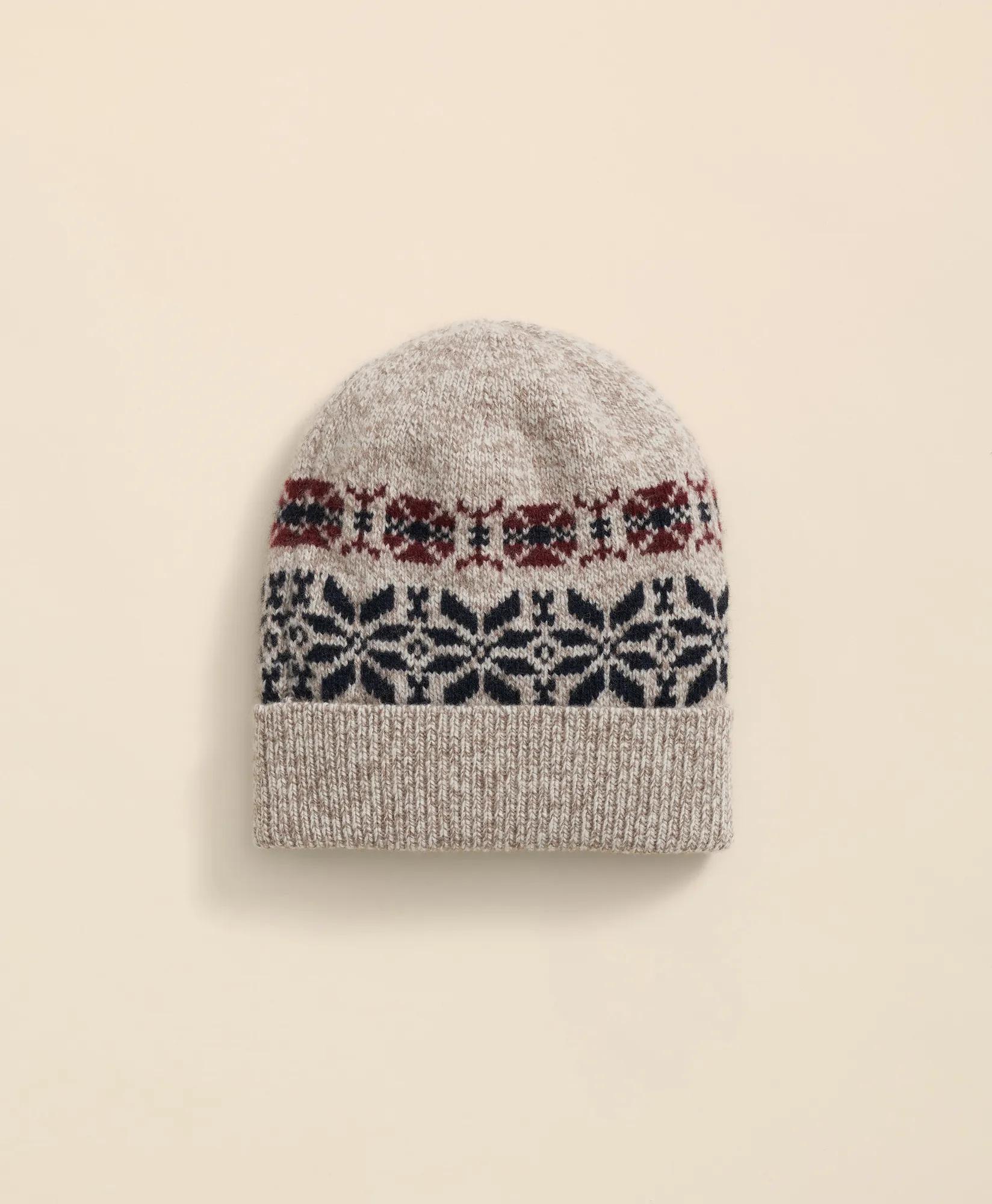 Wool-Cashmere Archive Jacquard Beanie Hat, image 1
