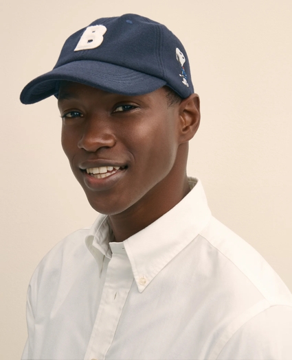 Brooks Brothers X PEANUTS Cotton Graphic Snoopy French Terry Baseball Cap, image 1