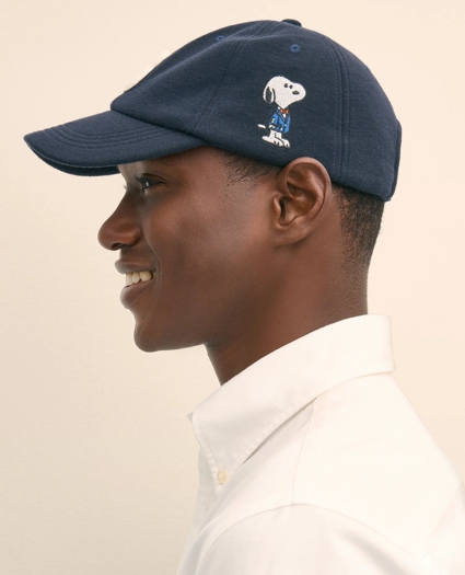 Brooks Brothers X PEANUTS Cotton Graphic Snoopy French Terry Baseball Cap, image 3