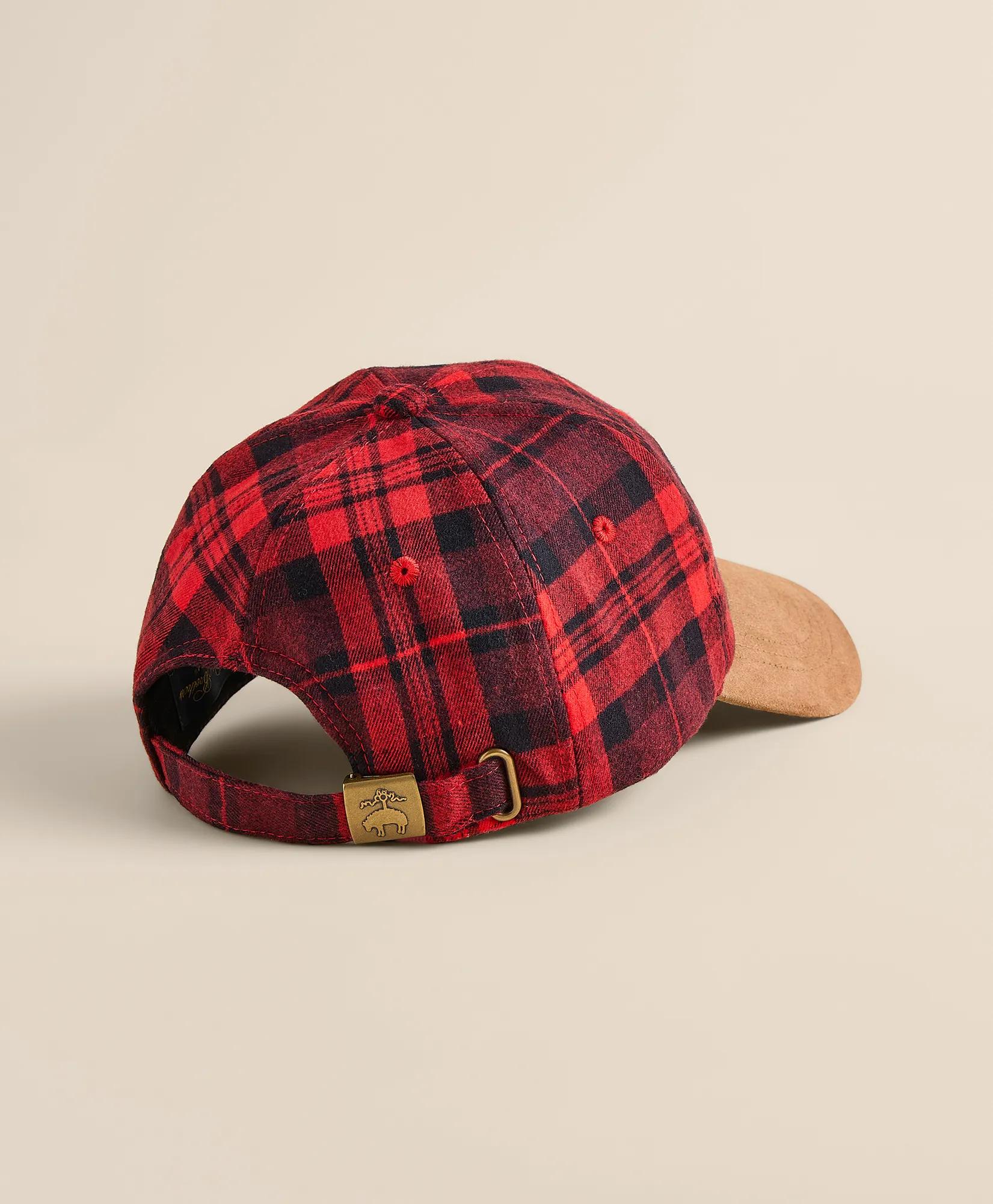 Suede Wool-Blend Plaid Baseball Cap, image 2