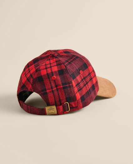 Suede Wool-Blend Plaid Baseball Cap, image 2