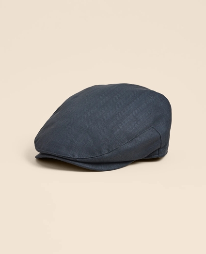 Linen Blend Herringbone Ivy Cap, image 1