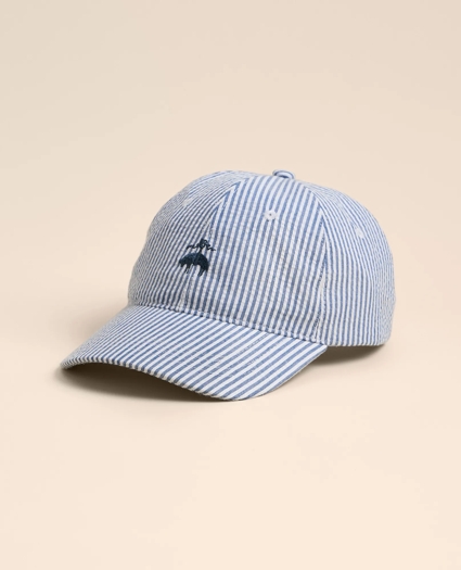 Cotton Seersucker Baseball Hat, image 1