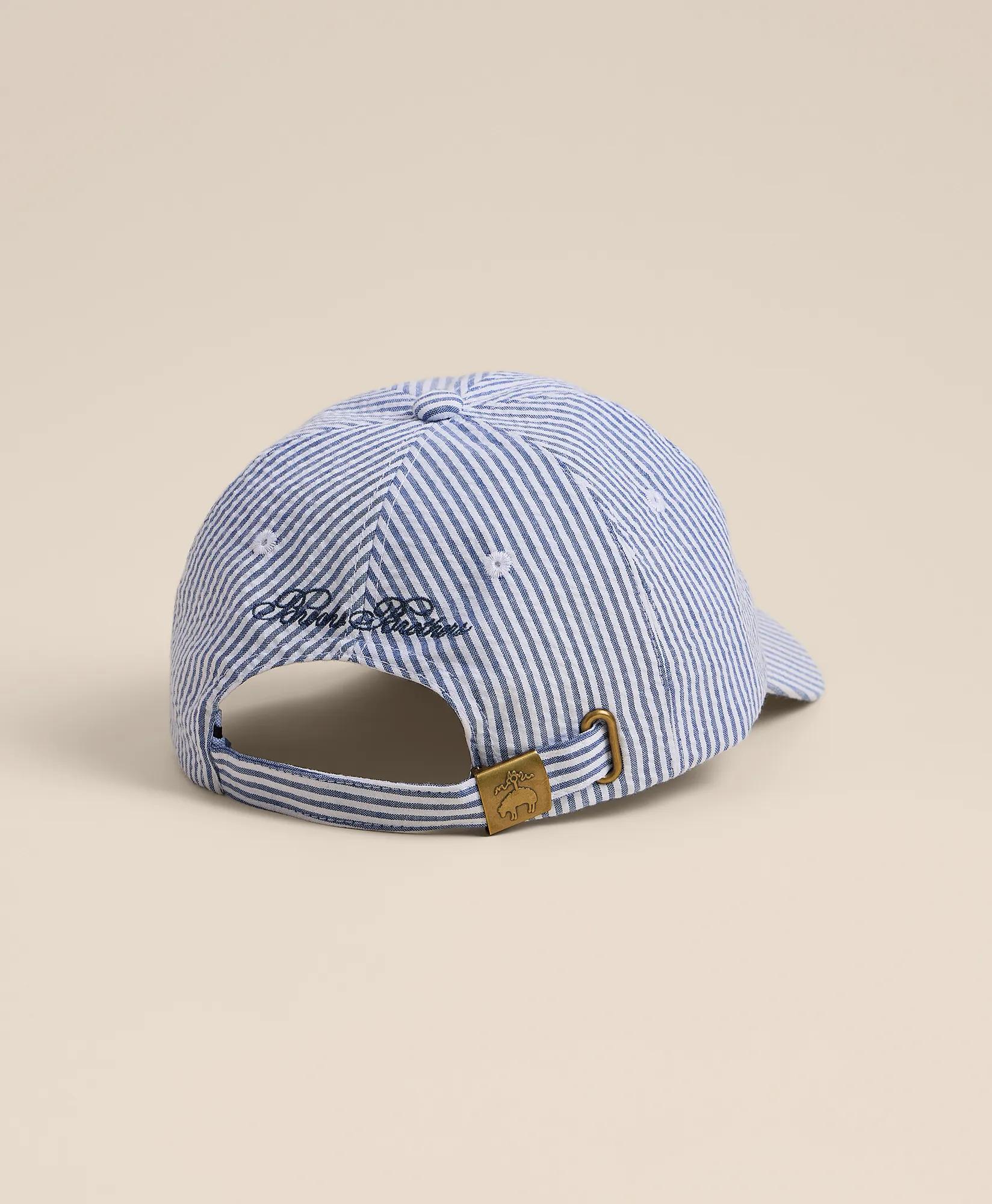 Cotton Seersucker Baseball Hat, image 2