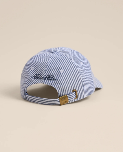 Cotton Seersucker Baseball Hat, image 2