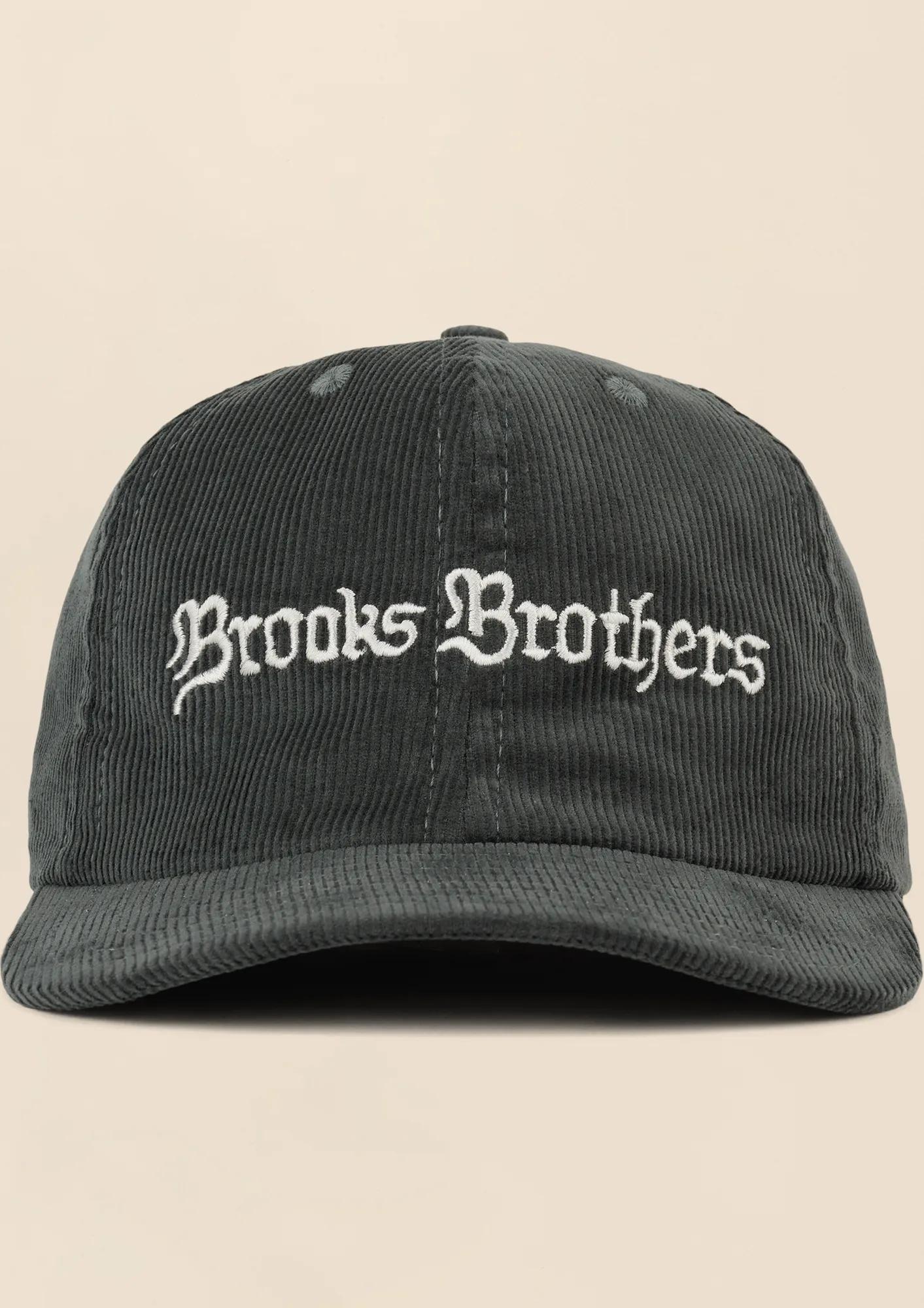 Brooks Brothers x Brain Dead Cotton, Corduroy & Leather Emblem Baseball Hat, image 1