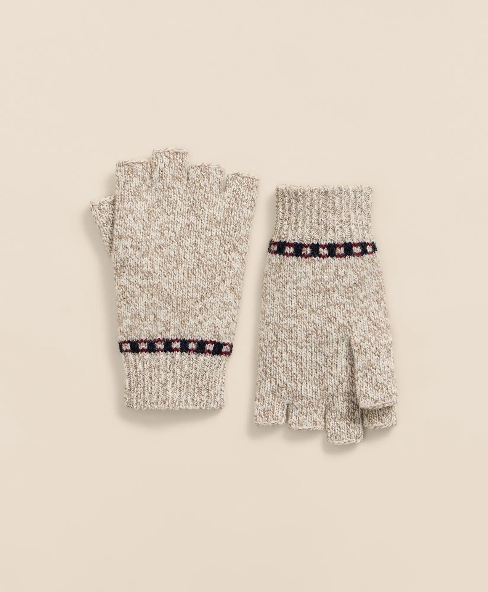 Merino Wool Marled Fingerless Gloves, image 1