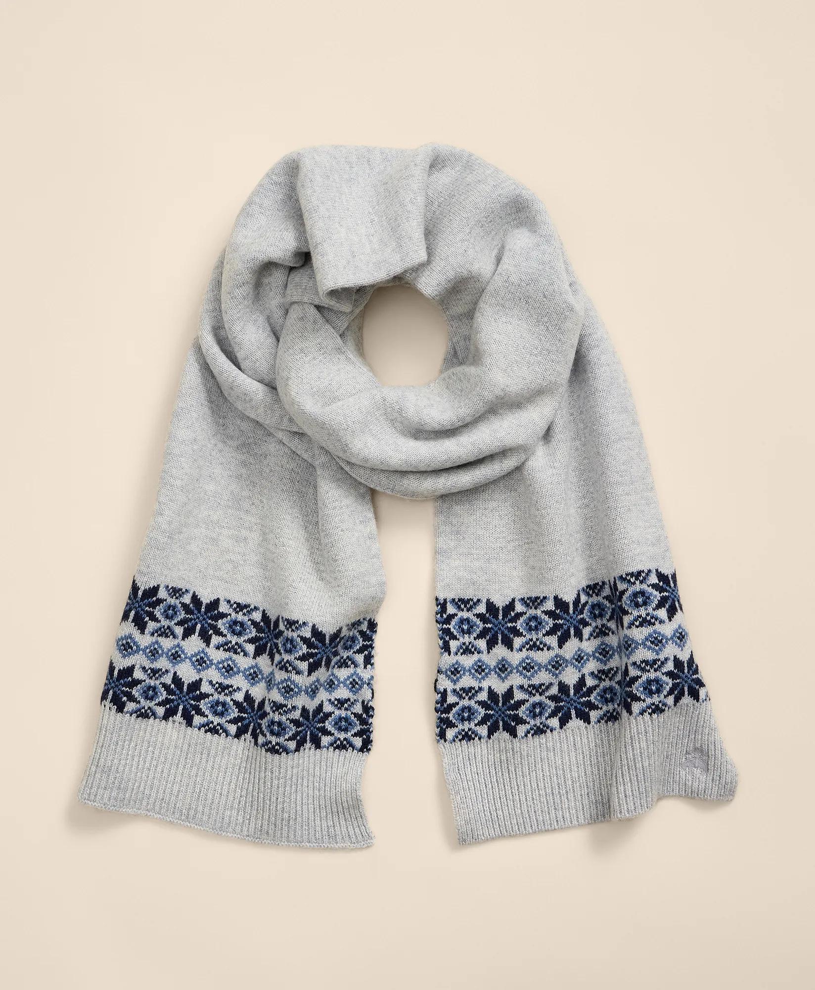 Wool Cashmere Fair Isle Scarf, image 1