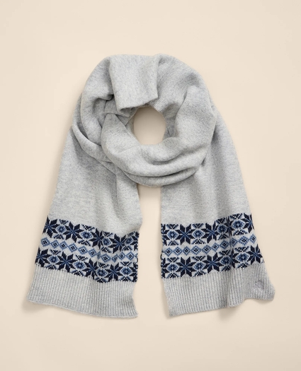 Wool Cashmere Fair Isle Scarf