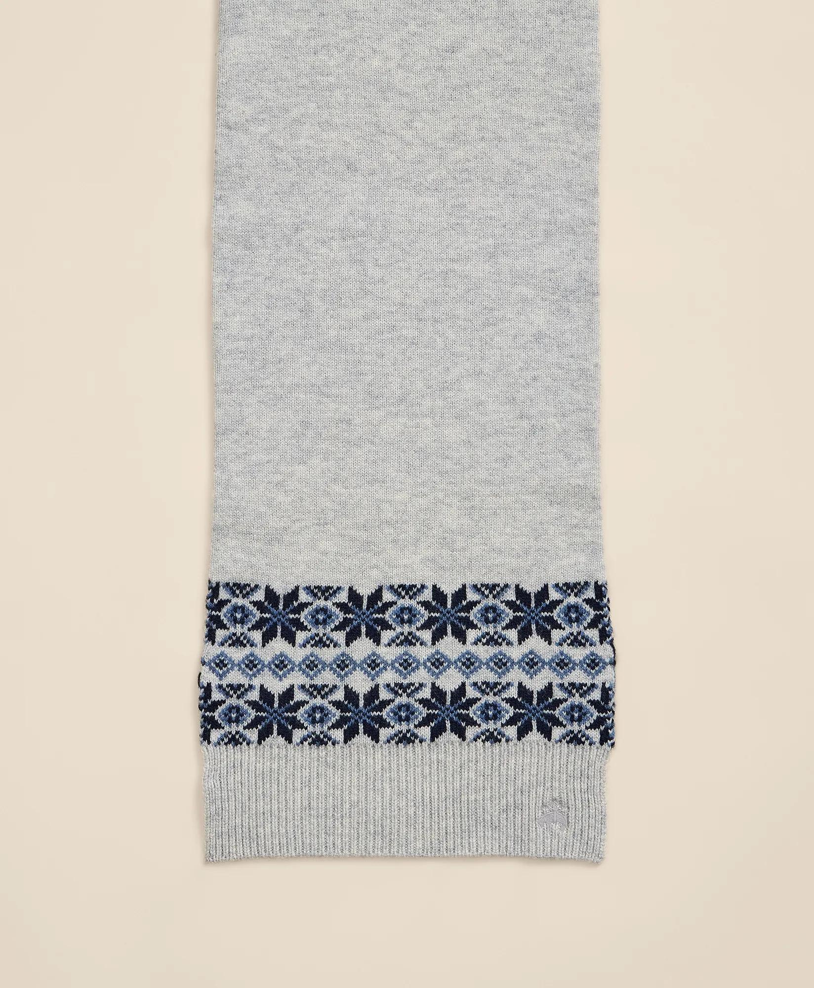 Wool Cashmere Fair Isle Scarf, image 2