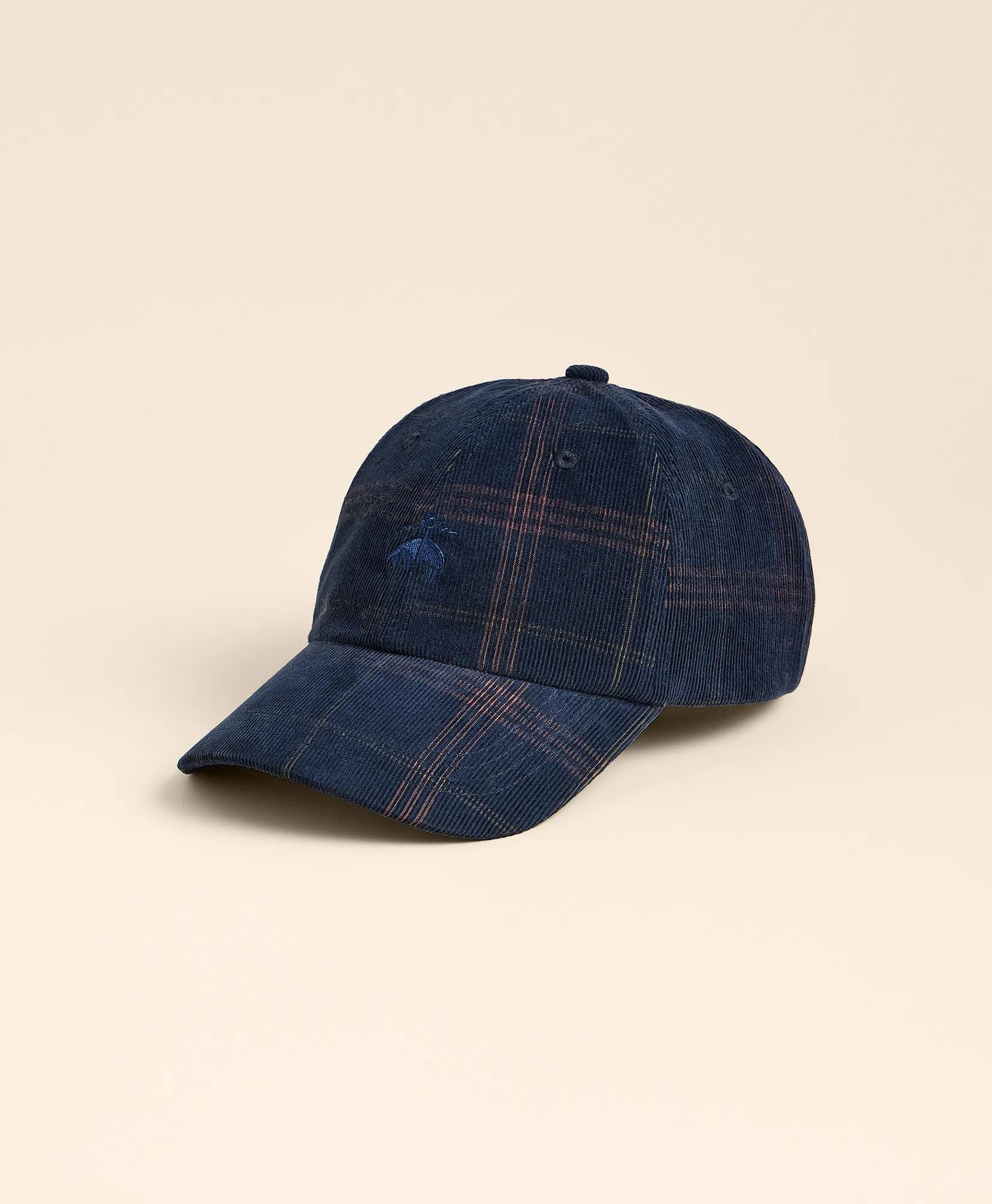 Wool Corduroy Plaid Baseball Hat, image 1