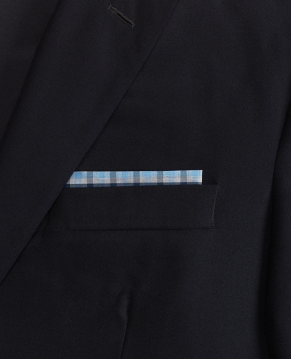 Supima® Cotton Heathered Check Pocket Square, image 2