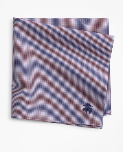 Two-Tone Gingham Pocket Square, image 1