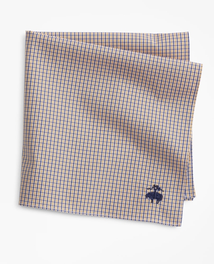 Two-Tone Gingham Pocket Square, image 1