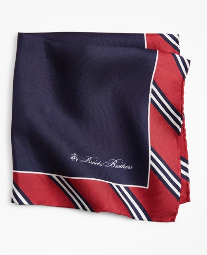 BB#1 Rep Stripe Pocket Square, image 1